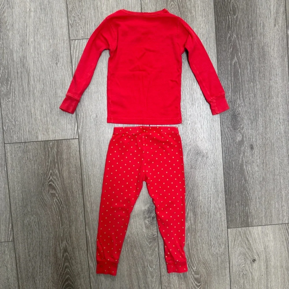 CARTERS 2PC SNUG FIT LONG SLEEVE SHIRT AND PANTS PJ SET SMORES RED 2T